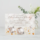 Chique Bauble Decorations Zakelijk Kerstfeest Kaart (Staand voorkant)