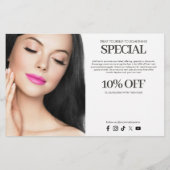 Chique Beauty Huidverzorging Spa Boutique Roze Flyer (Achterkant)