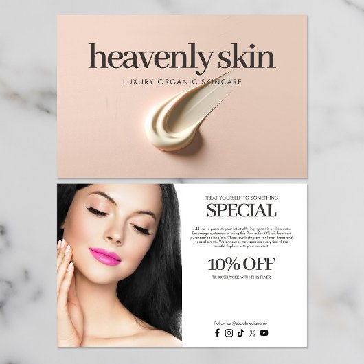 Chique Beauty Huidverzorging Spa Boutique Roze Flyer