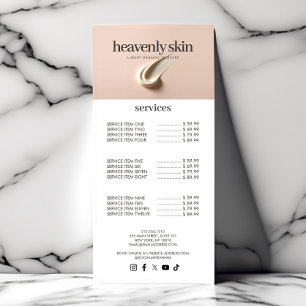 Chique Beauty Huidverzorging Spa Boutique Roze Reclamekaart
