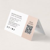 Chique Beauty Huidverzorging Spa Boutique Roze Visitekaartje (Achterkant)