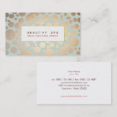 Chique Beauty Salon en Spa FAUX Goud Patroon Visitekaartje (Voorkant / Achterkant)