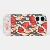 Chique Bedankje Geschenk Tulp Naam iPhone 16 Hoesje (Achterkant horizontaal)