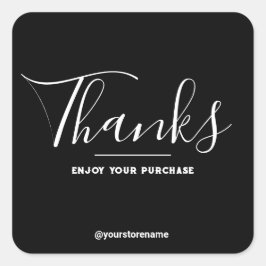 Chique Bedankt voor uw aankoop Sticker