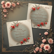 chique beige bloemige vintage roos bruiloft alles 