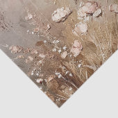 Chique Beige Blush Boho Bloem Tissuepapier (Detail)