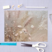 Chique Beige Blush Boho Bloem Tissuepapier (Craft)