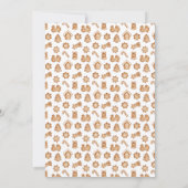 Chique beige, bruin, geïllustreerd ontbijtkoek kaart (Achterkant)