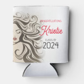 Chique Beige Kapsalon Diploma-uitreiking Feest Ret Blikjeskoeler (Voorkant)