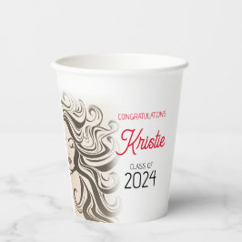 Chique Beige Kapsalon Diploma-uitreiking Feest Ret Papieren Bekers