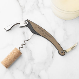 Chique Beige Klasse Taupe Bruine Weefsel Patroon Kurkentrekker