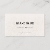 Chique Beige ontwerp met Elegant Fonts & QR Code Contactkaartje (Voorkant)