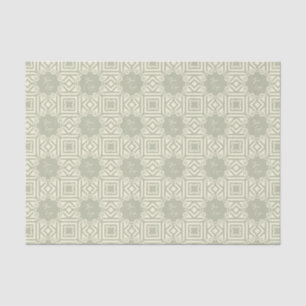 Chique Beige Sage Groene Streep Custom Business Lo Tissuepapier