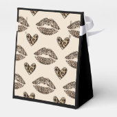 Chique Beige & Zwarte Luipaardprint Bedankdoosjes (Achterkant)