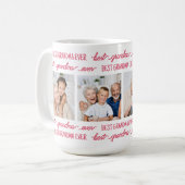 Chique beste GRANDMA ooit gepersonaliseerde fotoco Koffiemok (Voorkant links)