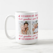 Chique beste GRANDMA ooit gepersonaliseerde fotoco Koffiemok (Links)