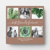 Chique beste vrienden mocha mousse fotocollage fotoplaat (Voorkant)