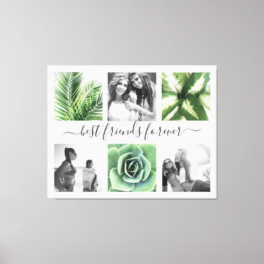 Chique beste vrienden voor altijd fotografie colla canvas afdruk (Voorkant)