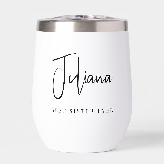 Chique beste zus ooit kalligrafie script monogram (Voorkant)