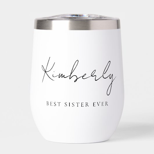 Chique beste zus ooit script monogram (Voorkant)
