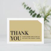 CHIQUE BESTELLING INSERT business dank u goud zwar Bedankkaart (Staand voorkant)