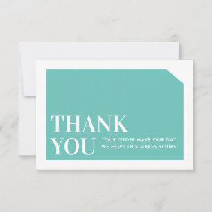 CHIQUE BESTELLING INSERT business dank u mint groe Bedankkaart