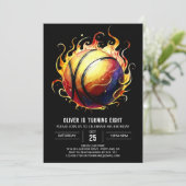 Chique bewerkbare leuke basketbal verjaardag kaart (Staand voorkant)