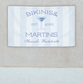Chique bikini's en martinis strand vrijgezellenfee spandoek