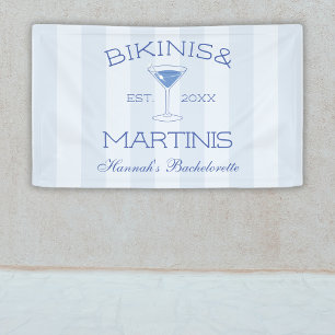 Chique bikini's en martinis strand vrijgezellenfee spandoek