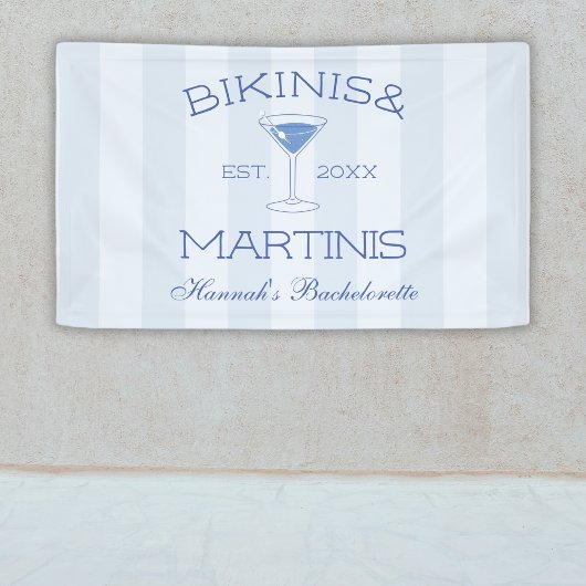 Chique bikini's en martinis strand vrijgezellenfee spandoek
