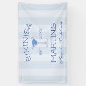 Chique bikini's en martinis strand vrijgezellenfee spandoek (Verticaal)