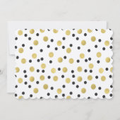 Chique Black en Gold Confetti verjaardag Kaart (Achterkant)