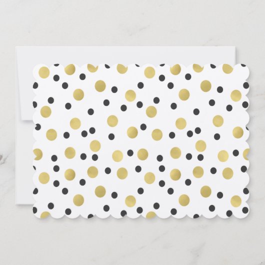 Chique Black en Gold Confetti verjaardag Kaart (Achterkant)