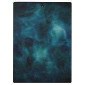 Chique blauw aqua blauwgroen abstract geometrisch klembord (Achterkant)