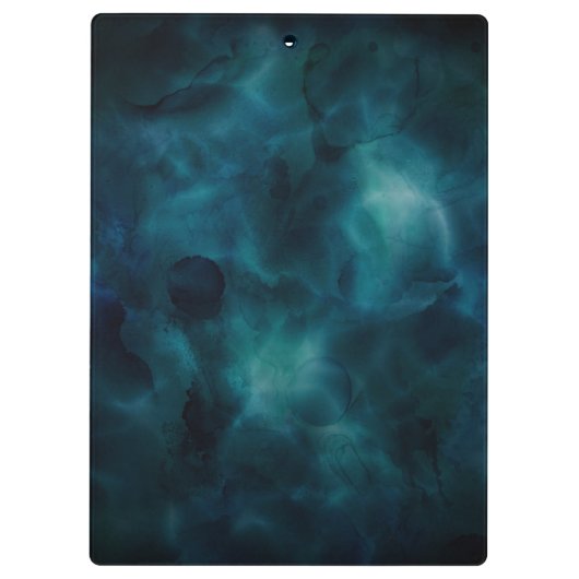 Chique blauw aqua blauwgroen abstract geometrisch klembord (Achterkant)