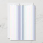 Chique  Blauw Bloemen Initialen Tuin Bruiloft Kaart (Achterkant)