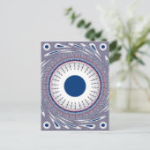 Chique blauw briefkaart (Staand voorkant)