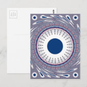 Chique blauw briefkaart (Voorkant / Achterkant)