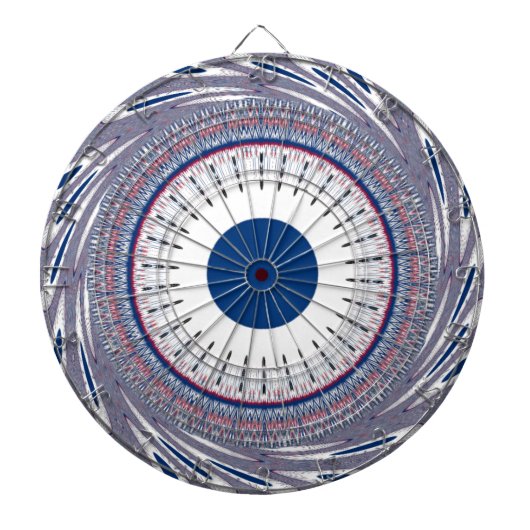 Chique blauw dartbord (Voorkant)