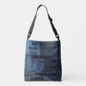 Chique blauw denim rustieke megasteden van de were crossbody tas (Achterkant)