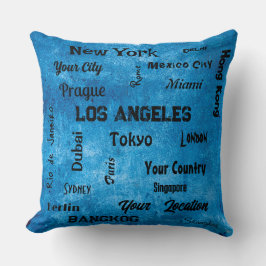 Chique blauw denim rustieke megasteden van de were kussen