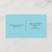 Chique Blauw en Paarse Luipaard Print Monogram Visitekaartje (Achterkant)