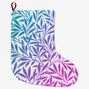 Chique blauw en roze kleur combinatie ontwerp grote kerstsok
