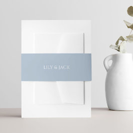 Chique blauw en wit Hydrangea bruiloft Uitnodigingen Wikkel