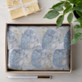 Chique Blauw en Wit Hydrangea Tissue Paper Tissuepapier (Geschenk)