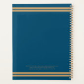 Chique blauw, lichtbruin & elegant vastgoedmakelaa planner (Achterkant)