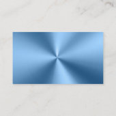 Chique Blauw metallic modern visitekaartje (Achterkant)