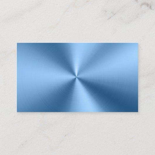 Chique Blauw metallic modern visitekaartje (Achterkant)