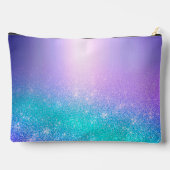 Chique blauw paarse ombre glitter druppels etui (Achterkant)