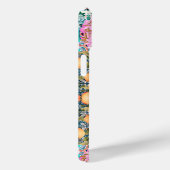 Chique blauw roze siciliaanse citrus bloemige tege Case-Mate iPhone case (Achterkant / Rechts)